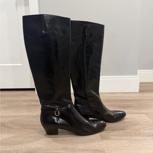 Salvatore Ferragamo Black Knee High Boots